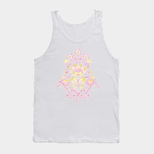 Damask Rose Motif Tank Top